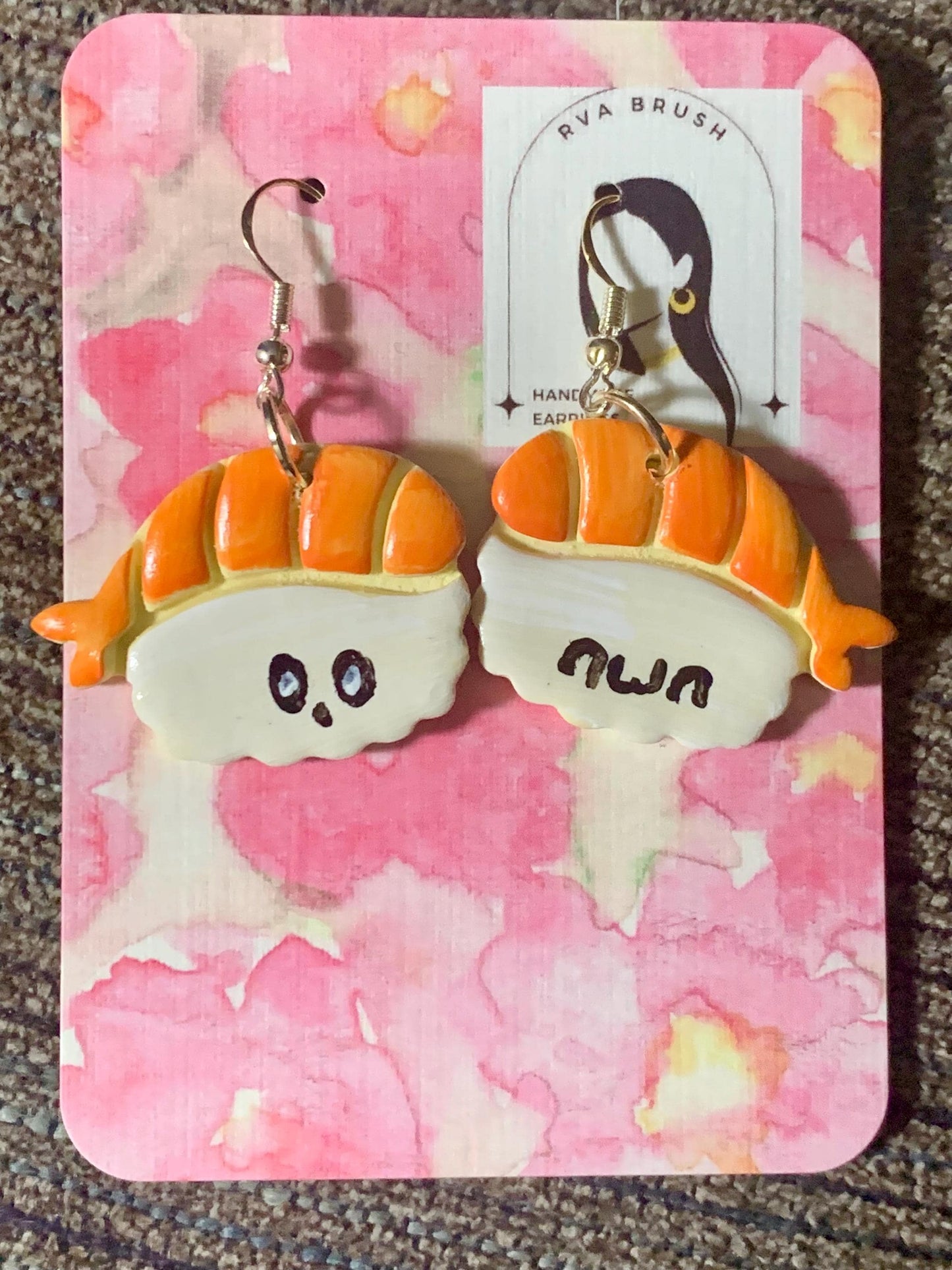 Kawaii Sushi Earrings - Cute Handmade Nigiri Earrings - Quirky Kawaii Food Jewelry - Cute Sushi Jewelry - Kawaii Gifts for Her - Fun Sushi A